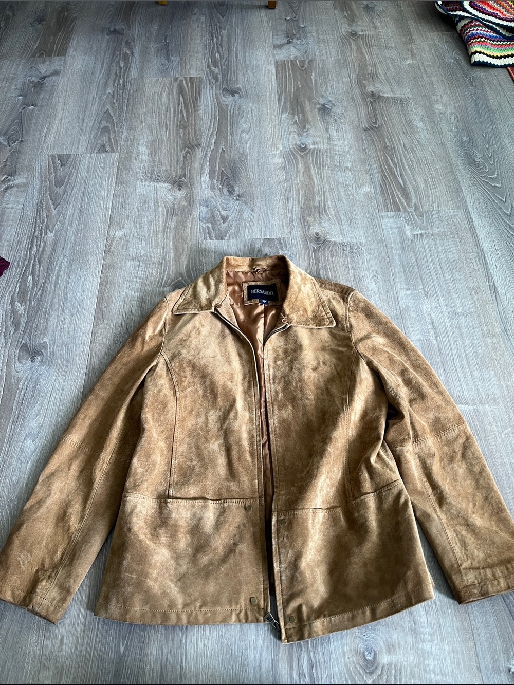 Bernardo Light Brown Suede/Leather Jacket Vintage